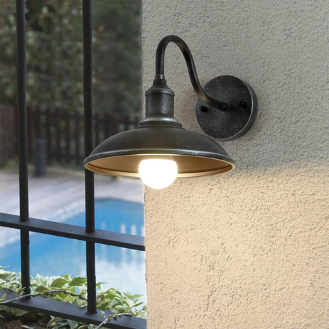 Luces clásicas para loft americano, luces impermeables para exteriores, retro, balcón, terraza, porche, patio, jardín, luz de cabecera, lámpara de dormitorio ► Foto 1/6