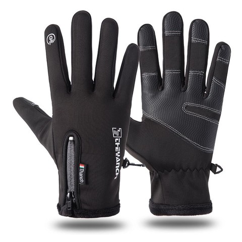 Guantes de esquí con pantalla táctil para hombre, manopla térmica de dedo completo para deportes de ciclismo y snowboard, para invierno ► Foto 1/6