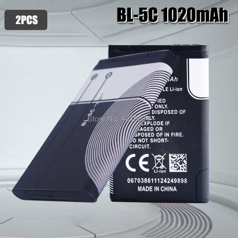 BL-5C BL5C BL 5C Li-Ion de la batería de litio para Nokia 6330, 6263, 1110, 1200, 1208, 1280, 1600, 2600, 2700, 3100, 3110, 5130, 6230 6230i n70 n72 ► Foto 1/6