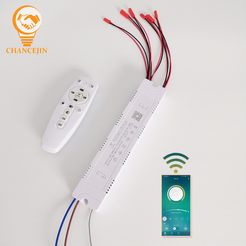 Controlador de LED con control remoto, transformador LED inteligente de 2,4G (20-40W)X2 (40-60W)X2 para lámpara de araña cambiable de color regulable ► Foto 1/6