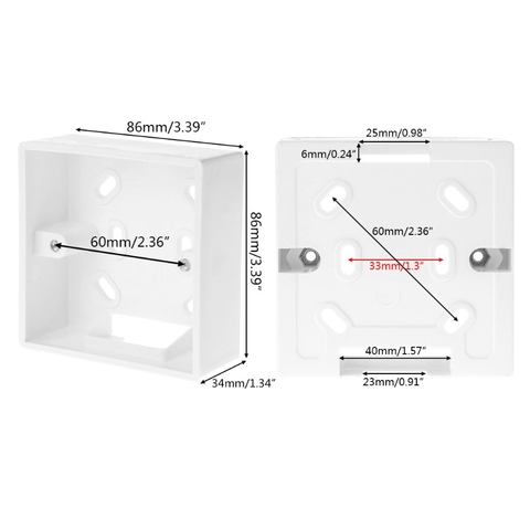 Caja de empalme montada en la pared para termostato, Caja del controlador de temperatura, 86x86mm ► Foto 1/5