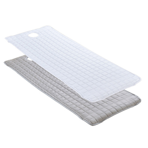 Funda de mesa de masaje para SPA, 2 uds., colchones con agujero para la cara, 180x60cm, blanco/gris ► Foto 1/6