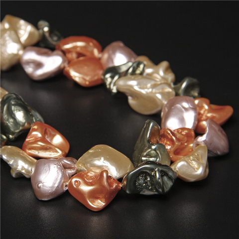 Imitación de perla Irregular perlas Color mezclado agua dulce Shell para fabricación de joyas cuentas pulsera DIY collar 14 