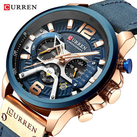 Relojes deportivos de marca CURREN para hombre, relojes de cuarzo para hombre, reloj de pulsera informal militar resistente al agua, reloj masculino ► Foto 1/6