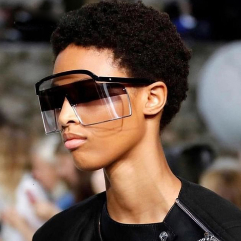 Gafas de sol Vintage de gran tamaño para hombre y mujer, máscara visera, gafas de protección, a prueba de viento, sin montura, 2022 ► Foto 1/6