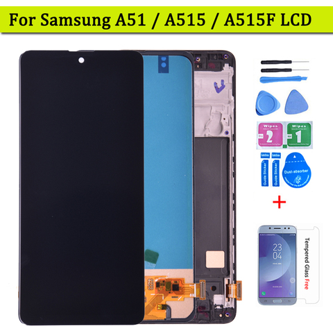 Pantalla LCD para móvil, montaje de digitalizador de marco para Samsung Galaxy A51, A515, A515F, A515F, DS, A515FD ► Foto 1/6