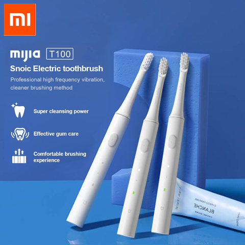 XIAOMI-cepillo de dientes eléctrico Mijia T100, Original, resistente al agua, recargable por USB, ultrasónico, eléctrico inteligente ► Foto 1/6