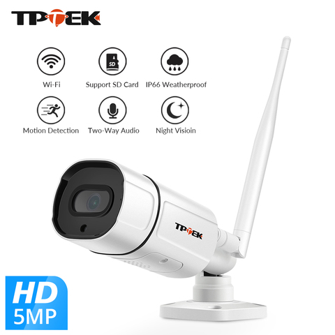 HD 5MP WiFi IP cámara de seguridad al aire libre CCTV 1080P cámara de vigilancia inalámbrica Wi-Fi Onvif cámara de Audio de dos vías CamHi Wi-Fi Cámara ► Foto 1/6