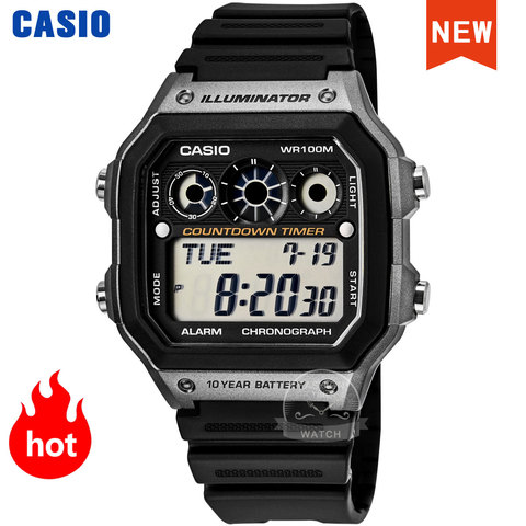 Casio-reloj deportivo digital para hombre, conjunto para hombre, de cuarzo, resistente al agua ► Foto 1/6