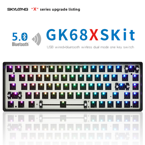 GK68XS-Kit Geek personalizado, Bluetooth 60%, Teclado mecánico con teclas RGB68 ► Foto 1/6