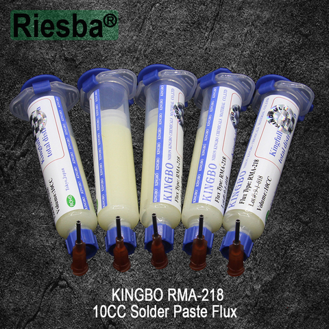 KINGBO-RMA-218 de pasta de soldadura de 10CC, flujo para soldadura, aguja de asistencia, boca (2 unids/lote 5 unids/lote 10pcslot 20 unids/lote) ► Foto 1/4