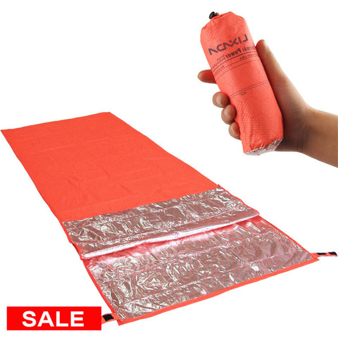 200x72cm saco de dormir portátil reflectante de calor para Camping saco de dormir al aire libre alfombra de supervivencia para senderismo escalada bolso ultraligero ► Foto 1/6