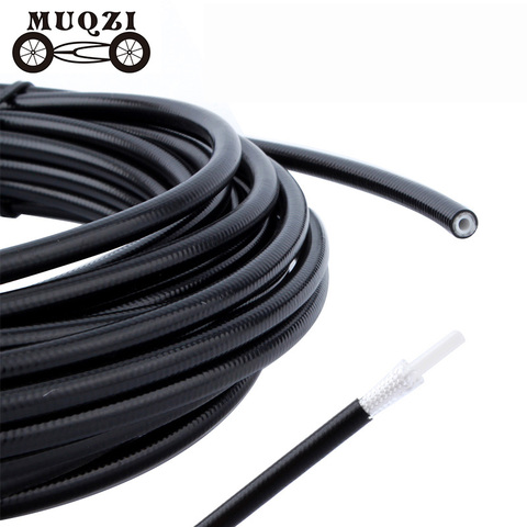 MUQZI-Tubo de aceite de freno de disco hidráulico para bicicleta de montaña, 5mm, Cable de freno trenzado, tubo de manguera de repuesto, conexión ► Foto 1/6