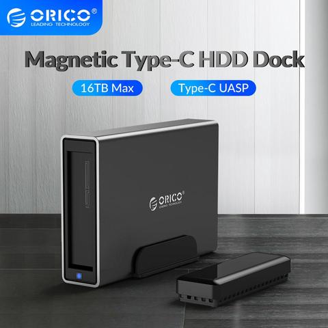 Carcasa de disco duro ORICO 3,5 pulgadas USB3.0 a SATA3.0 HDD soporte de estación de acoplamiento UASP 12V2A potencia de aluminio ► Foto 1/6