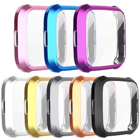 Protector de pantalla para Fitbit Versa1 Versa 2 versa lite todo-Alrededor Ultra delgado suave TPU funda para reloj Protector de parachoques ► Foto 1/6