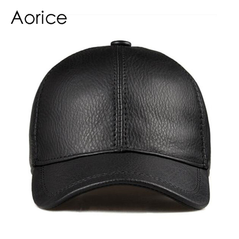 Aorice-Gorra de béisbol de cuero auténtica para hombre y mujer, gorro de piel de vaca, unisex, HL171-F ► Foto 1/6