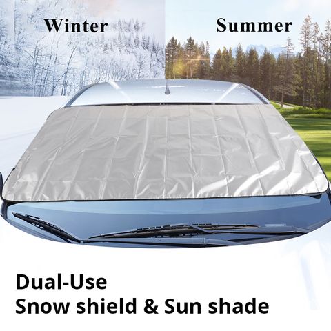 Funda parasol para coche, protector de nieve y hielo para parabrisas, ventana delantera de automóvil, invierno, 190x120 cm ► Foto 1/6