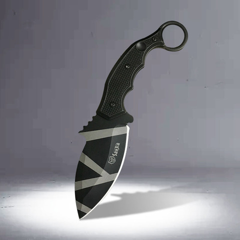 Cuchillo táctico de caza y acampada, herramienta de supervivencia para exteriores, cuchillo de Karambit de 58HRC CS GO Counter Strike ► Foto 1/6