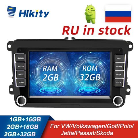 Hikity-Radio con GPS para coche, reproductor multimedia de 7 pulgadas, 2 Din, para VW/Volkswagen/Golf/Polo/Jetta/Passat/Skoda ► Foto 1/5