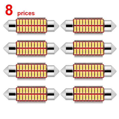 8x C5W bombilla LED de coche Canbus luz Interior 12V Festoon LED Super brillante de placa de licencia de lectura baúl Blanco 36mm ► Foto 1/6