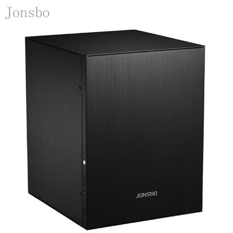 Jonsbo C2 de aluminio de plata Mini ITX MATX caso USB3.0 juego pequeño chasis C2S negro HTPC ITX apoyo 3,5 