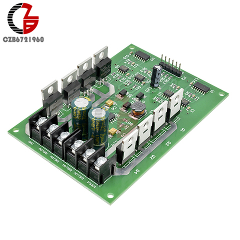 Placa de controlador de Motor de CC Dual H-Puente PWM DC Módulo de unidad de Motor MOSFET IRF3205 12V 24V 10A pico 30A con función de freno ► Foto 1/6