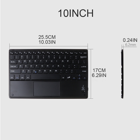 Teclado inalámbrico con Bluetooth, teclado ligero con panel táctil para el hogar, 7/2022 pulgadas, novedad de 9/10 ► Foto 1/6