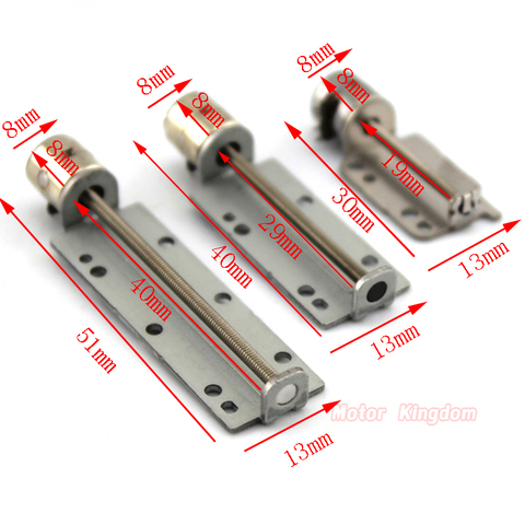 30mm 40mm 50mm carrera Micro Mini tornillo eléctrico de precisión Slide Stepper Motor DC 5V 2 fases 4 Alambre De largo actuador lineal ► Foto 1/4