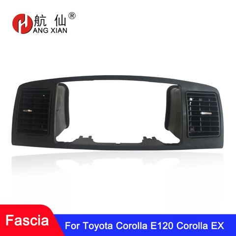 2 din coche Marco de salpicadero para radio racor adaptador Dash Trim Kits de paneles para Toyotai Corolla EX E120 BYD F3 2013 negro accesorios de coche ► Foto 1/6