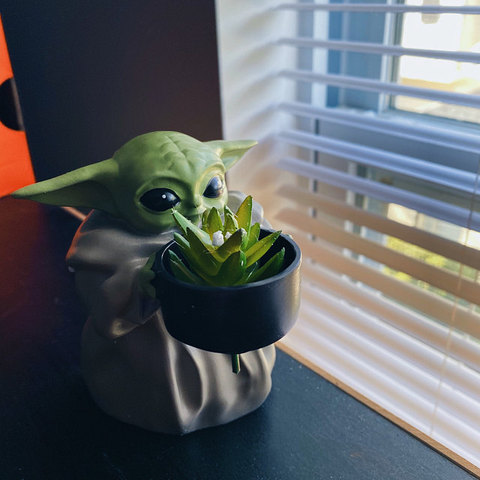 Muñeco de Yoda de Star Wars Para Niños, muñeco mandaloriano con maceta de flores ► Foto 1/6