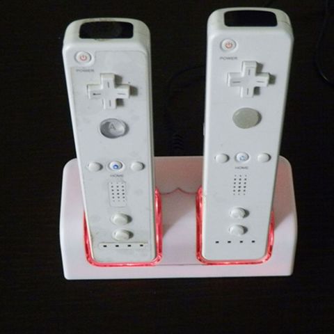 Estación de carga Dual, base de carga para mando a distancia Wii, controlador de mando a distancia con indicador LED, cable de carga USB 95AF ► Foto 1/5