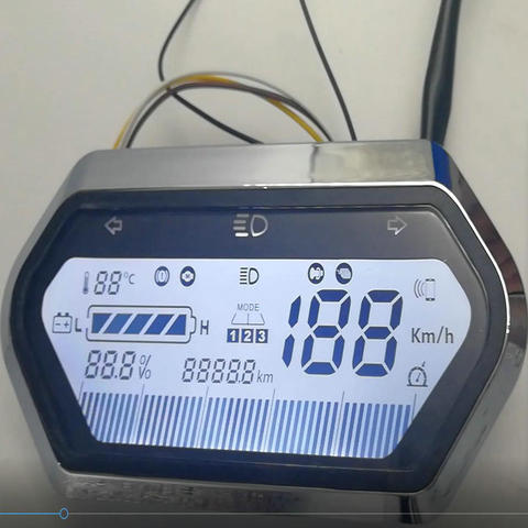 Pantalla LCD 48v60V72v velocímetro WT luz de giro para bicicleta eléctrica Scooter motocicleta nivel de batería voltímetro ► Foto 1/6