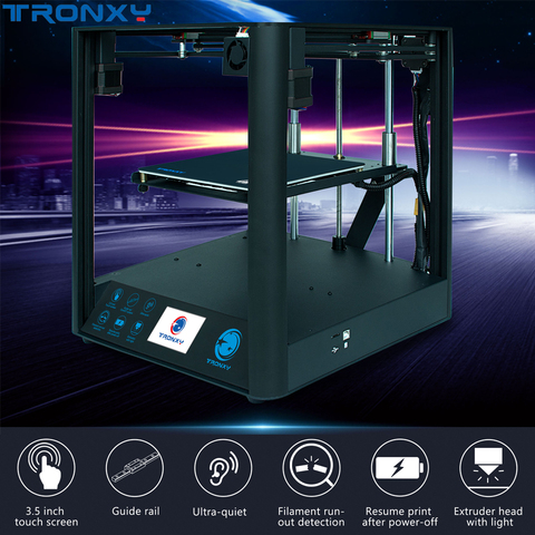 Tronxy-impresora 3D de diseño de D01Ultra-Quiet, carril de guía lineal Industrial, extrusora Titan de alta precisión, montaje rápido ► Foto 1/1