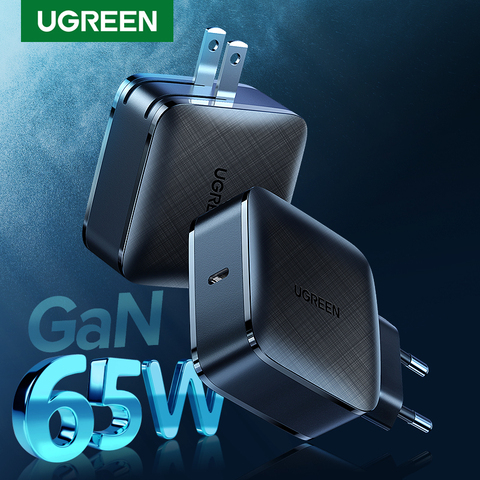 UGREEN-cargador rápido GaN de 65W, Cargador USB tipo C de carga rápida 4,0 3,0 para Xiaomi, iPhone y Tablet, cargador de teléfono QC4.0 3,0 ► Foto 1/6