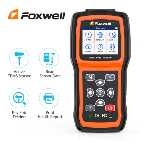 Foxwell-Herramienta de disparo T1000 TPMS, Programa de activación, sensores TPMS, llave RF FOB, sistema de supervisión de presión de neumáticos, Detector de probador ► Foto 1/6