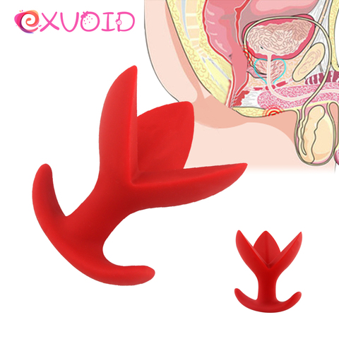 EXVOID-consolador expansor trasero, espéculo, masajeador de próstata, punto G, tapón Anal, dilatador, productos para adultos, flor Anal de silicona ► Foto 1/6