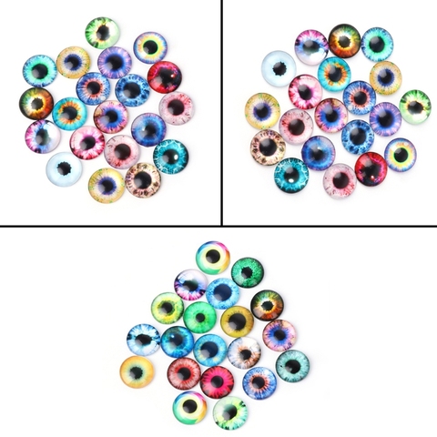 Muñecas de cristal con forma de ojo, manualidades, accesorios de joyería, Ojos de Animal, 10/16/20mm, 20 Uds. ► Foto 1/6