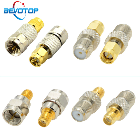 2 unids/lote cable adaptador coaxial RF 5 tipos de SMA a conector adaptador derecho SMA conector a conector F ► Foto 1/6