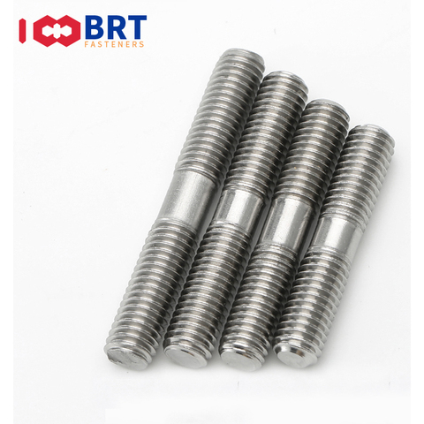 1-10 Uds M6 M8 métrica estándar de acero inoxidable 304 Stud pernos de tornillo de el palillo de dientes de doble cabeza de Srod Bolt ► Foto 1/4