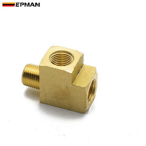 Conector de tuberías de latón EPMAN Barstock Camiseta estilo urbano T 3 vías NPT 1/8 