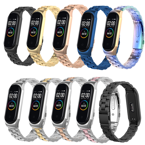 Correa de Metal para Xiaomi Mi Band 4, 3 y 5, repuesto de pulsera de acero inoxidable sin tornillo ► Foto 1/6