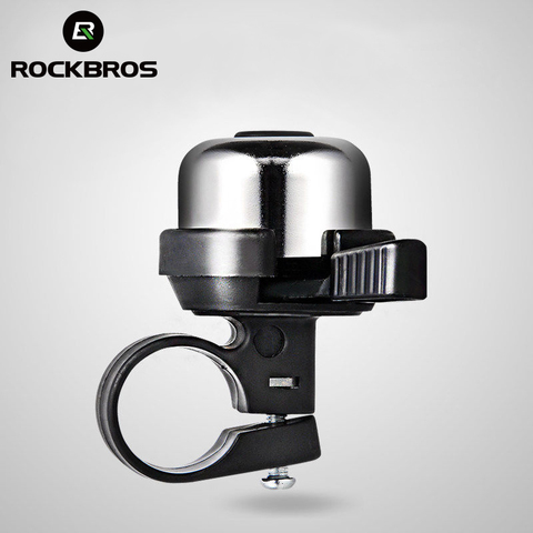 ROCKBROS-bocina clásica de acero inoxidable para bicicleta, claxon para manillar de bicicleta, bocina con sonido nítido, accesorios de seguridad para bicicleta ► Foto 1/6