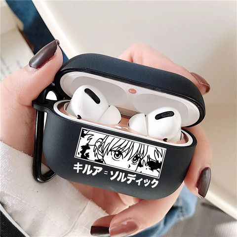 Hunter x Hunter 3-funda de Carga de auriculares suave para Apple AirPods 2 1, cubierta protectora de silicona negra para AirPods Pro ► Foto 1/6