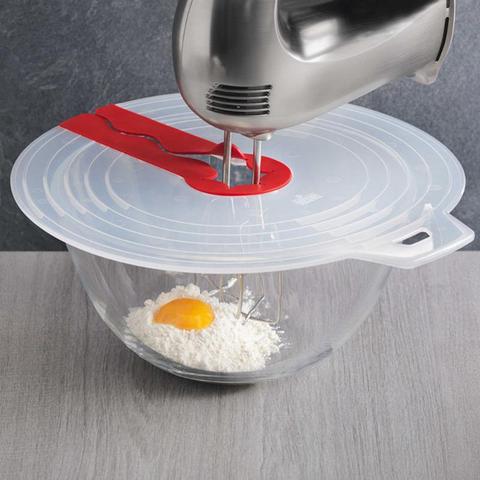 Mezclador de huevos crema de cubierta de plástico, cuenco para batir, pantalla para hornear, huevos, recipiente protector contra salpicaduras, tapas para cocina, suministros de cocina ► Foto 1/6