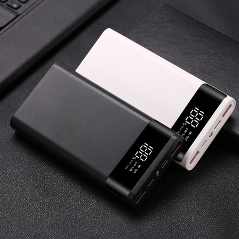Caja portátil Dual USB DIY Powerbank 6x18650 batería LED luz de carga pantalla Digital Kit de carcasa de batería portátil cargador externo ► Foto 1/6