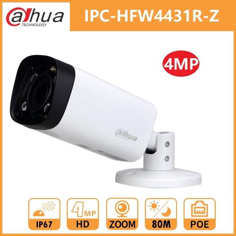 Dahua 4MP bala cámara IP DH IPC-HFW4431R-Z Zoom 2,7-12-12mm motorizado VF lente IR 80M PoE Red de Seguridad Cámara WDR 3DNR ► Foto 1/5