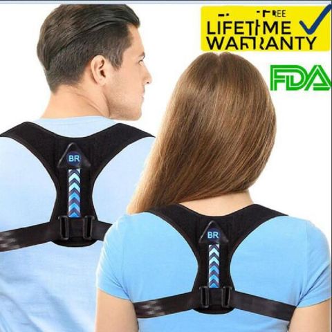 Corrector de postura para hombres y mujeres niños-tirantes para espalda superior ajustable para clavícula para apoyar cuello, espalda y hombro ► Foto 1/6