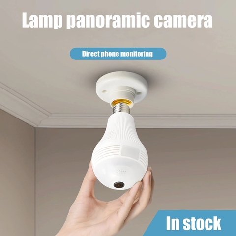 960P 1080P bombilla lámpara CC cámara IP inalámbrica panorámica de seguridad del hogar WiFi CCTV Fisheye 360 grados hogar antirrobo de seguridad ► Foto 1/6