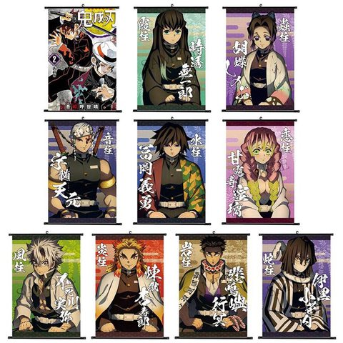 Anime demonio Cazavampiros: Kimetsu no Yaiba Tanjirou Nezuko Anime pared cartel desplazamiento regalo colección 21*30CM ► Foto 1/6