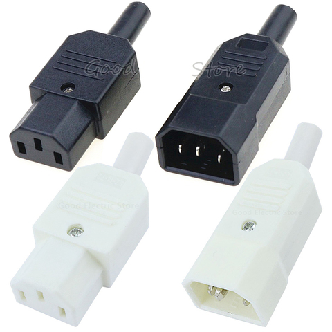 Conector de alimentación de enchufe reutilizable, 10A, 250V, negro, IEC C13, 3 pines, CA, nuevo precio al por mayor ► Foto 1/5